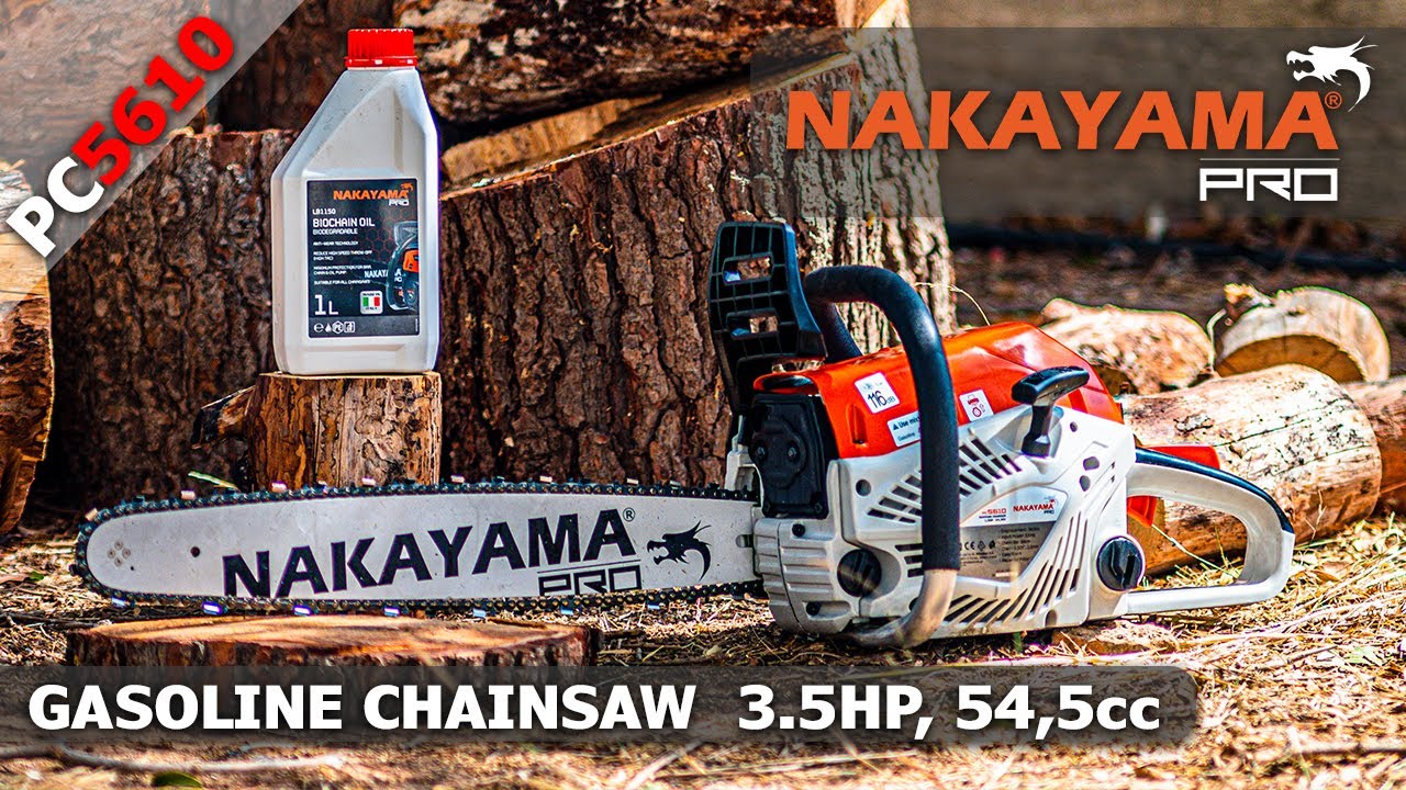 GASOLINE CHAINSAW  3.5HP, 54,5cc | NAKAYAMA PRO (PC5610)