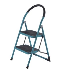 BORMANN Pro BHL6012 Σκαλοκάθισμα Μεταλλικό Heavy Duty,2 Σκαλιά,Αντιολισθητικά με Αφρώδη Λαβή