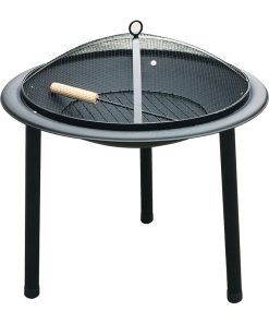 BORMANN Elite BFT6001 Tζάκι Εξωτερικού Χώρου με μεταλλικά Πόδια και Προστατευτικό Πλέγμα, Μαύρο