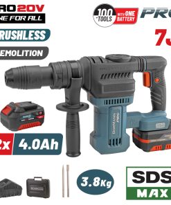 BORMANN Pro BBP5311X44CA Κατεδαφιστικό Πιστολέτο Μπαταρίας 20V,Brushless,2x4Ah,7J,SDS-Max & Βαλίτσα