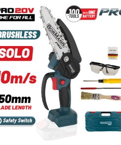 BORMANN Pro BBP3916C Κλαδευτικό Αλυσοπρίονο Μπαταρίας 20V,Brushless,Λάμα 15cm,825gr,Βαλίτσα, SOLO