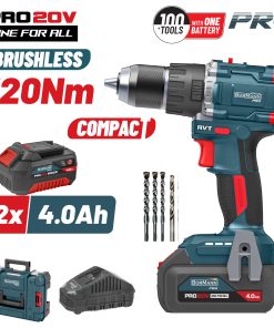 BORMANN Pro BBP5451X44CA Δραπαν/βιδο Κρουστικό 20V,2x4Ah,Li-Ion,Compact,2 Ταχύτητες & Βαλίτσα